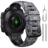 Bandkids 22mm Camouflage Bands for Garmin Instinct Watch,Soft Waterproof Silicone Replacement Watch Strap for Garmin Instinct 2 / Instinct Esports/Instinct Solar/Tide/Tactical view 1