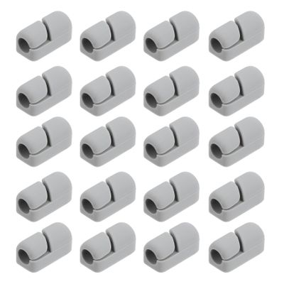 20 pcs Cable Clips Organizer Self Adhesive Wire Management Practical Cable Fixed Clamps Car Office Home Desktop TV Laptop Ethernet Cable