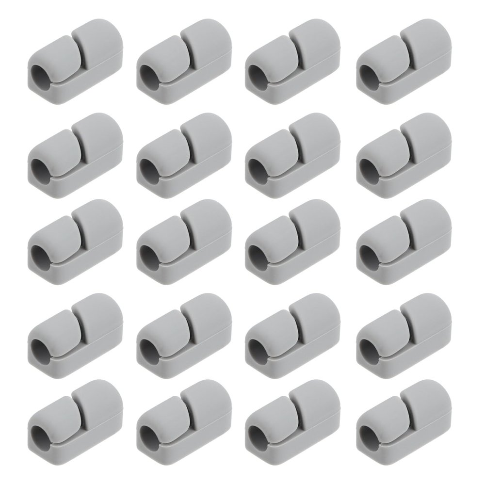 20 pcs Cable Clips Organizer Self Adhesive Wire Management Practical Cable Fixed Clamps Car Office Home Desktop TV Laptop Ethernet Cable