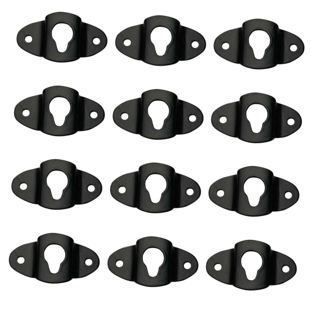 Hemobllo 20pcs Speaker Bracket Hanger Plate for Surround Sound System Compact Iron Mounting Hooks for Wall-Mounted Speakers Easy to Install Suitable for Home Theater and Audio Setup