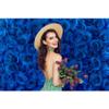Baocicco 15x10ft Blue Rose Backdrop Rose Wall Mysterious Flower Floral Charming Women Photography Background Wedding Birthday Mother's Day Valentine's Day Decoration Princess Queen Photographer view 4
