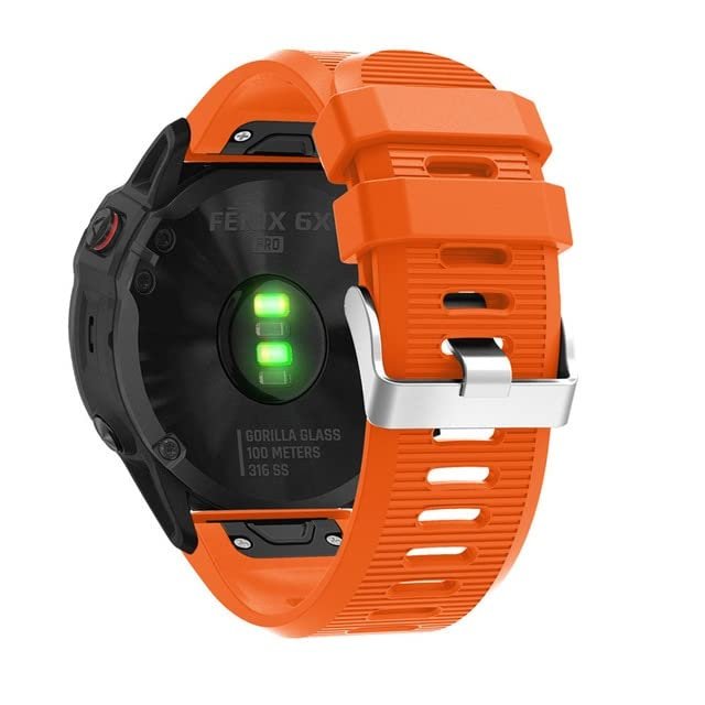 RAYESS Smartwatch Silicone 26mm Quick Release Straps Band For Garmin Fenix 5X Plus 6X Pro 7X 3 3HR Wrist Bracelet Descent MK1/MK2 (Color : K, Size : 26mm D2 MK1 MK2i)