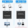 8K USB C Switch, USB C Switcher for 2 Computers Bi-Directional, USB C KVM Switch with Wired Remote & 2 USB-C Cables, for 100W Charging+10Gbps Data+Video Transfer, 8K@60Hz/4K@144Hz view 2