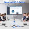 8K USB C Switch, USB C Switcher for 2 Computers Bi-Directional, USB C KVM Switch with Wired Remote & 2 USB-C Cables, for 100W Charging+10Gbps Data+Video Transfer, 8K@60Hz/4K@144Hz view 3
