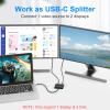 8K USB C Switch, USB C Switcher for 2 Computers Bi-Directional, USB C KVM Switch with Wired Remote & 2 USB-C Cables, for 100W Charging+10Gbps Data+Video Transfer, 8K@60Hz/4K@144Hz view 4