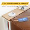 2 Inch Desk Power Grommet USB C PD 20W, Recessed Power Strip Socket with AC Plugs and 2 USB Charging Ports, Hidden Power Strip for Office Furniture Conference Room Kitchen Table, White view 4