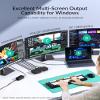 GiGimundo 20-in-1 Docking Station | PD Charger+HDMI 4K 60Hz+DP 4K 60Hz+VGA+Ethernet+SD/TF+Audio+Volume Knob+Security Lock, Laptop Docking Station for Windows/Dell/HP/Lenovo view 3