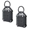 Dovick- Waterproof Airtag Keychain Holder Case,Screw Full Cover Compatible with Apple Air Tag Tracker Key Ring Black 2Pack