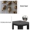 Speaker Stands,Steel Bookshelf with Double Layer Wooden Platform Base, for Medium to Large Bookshelf Speakers, Easy Assembly view 4
