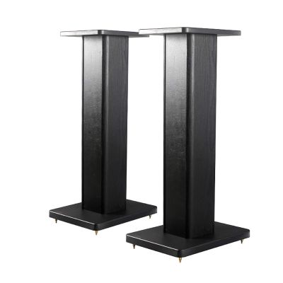 Speaker Stands,1 Pair Wood Grain A Set of 2 Wooden Bases, Comes with Pure Copper Feet, for Medium to Large Bookshelf Speakers