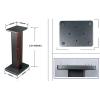 Speaker Stands,1 Pair Wood Grain A Set of 2 Wooden Bases, Comes with Pure Copper Feet, for Medium to Large Bookshelf Speakers view 2