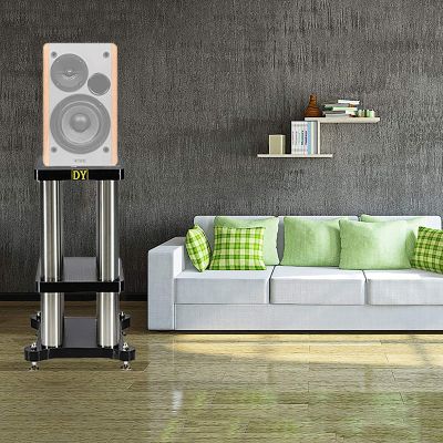 Speaker Stands,2pcs Bookshelf for Bookshelf Speakers Up to 40 Lbs, Weight Up to 30lbs - 1 Pair, Easy Assembly