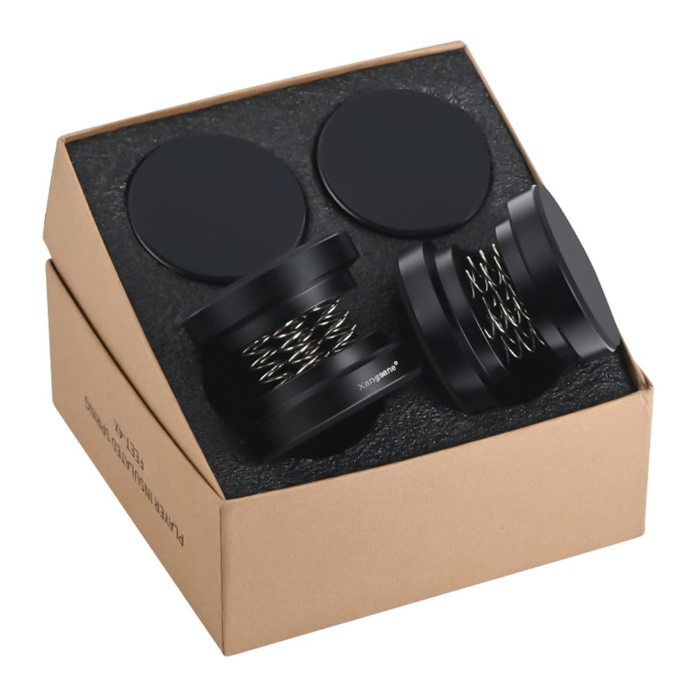 Speaker Stands,Spring Speaker Isolation Stand Feet, 4PCS Non-Slip Subwoofer Spring Vibration Absorber Spikes, for Small, Medium Bookshelf Computer Speaker