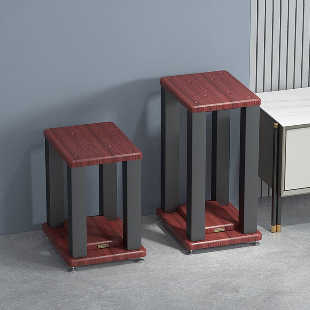 Speaker Stands,Bookshelf Surround Sound with Adjustable Spikes, Supports 132lbs/60kg, Holds Satellite & Small Bookshelf Speakers