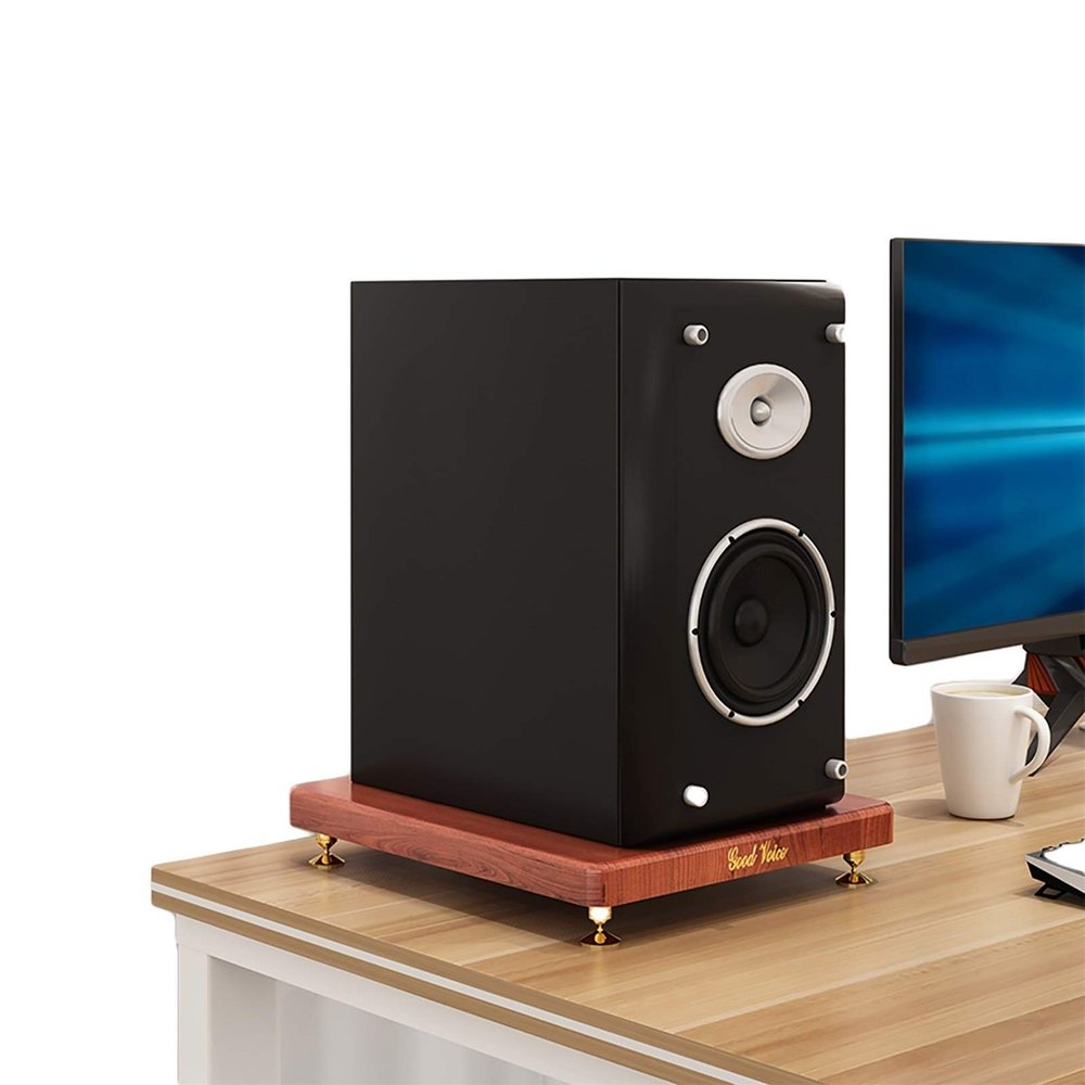 Speaker Stands,1-Pack Universal Floor for Bookshelf Speakers Up to 20 Lbs, Easy Assembly, Comes with Pure Copper Feet