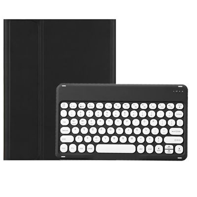 KMXDD Cute Keyboard Case Compatible with iPad Air 11 inch M2/ Air 5th 4th Gen 10.9 inch/iPad Pro 11 inch 4th 3th 2th 1st Gen Keyboard Case Round Key Removable Bluetooth Keyboard Cover (Black)