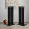 Speaker Stands,1 Pair Metal Set of 2 Steel Base Supports, for Medium to Large Bookshelf Speakers, Weight Up to 30lbs - 1 Pair
