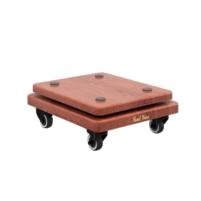Speaker Stands,Bookshelf Wood Desktop Speaker Stand with Universal Pulley, Easy to Move, Enhanced Listening Experience for Home Theaters