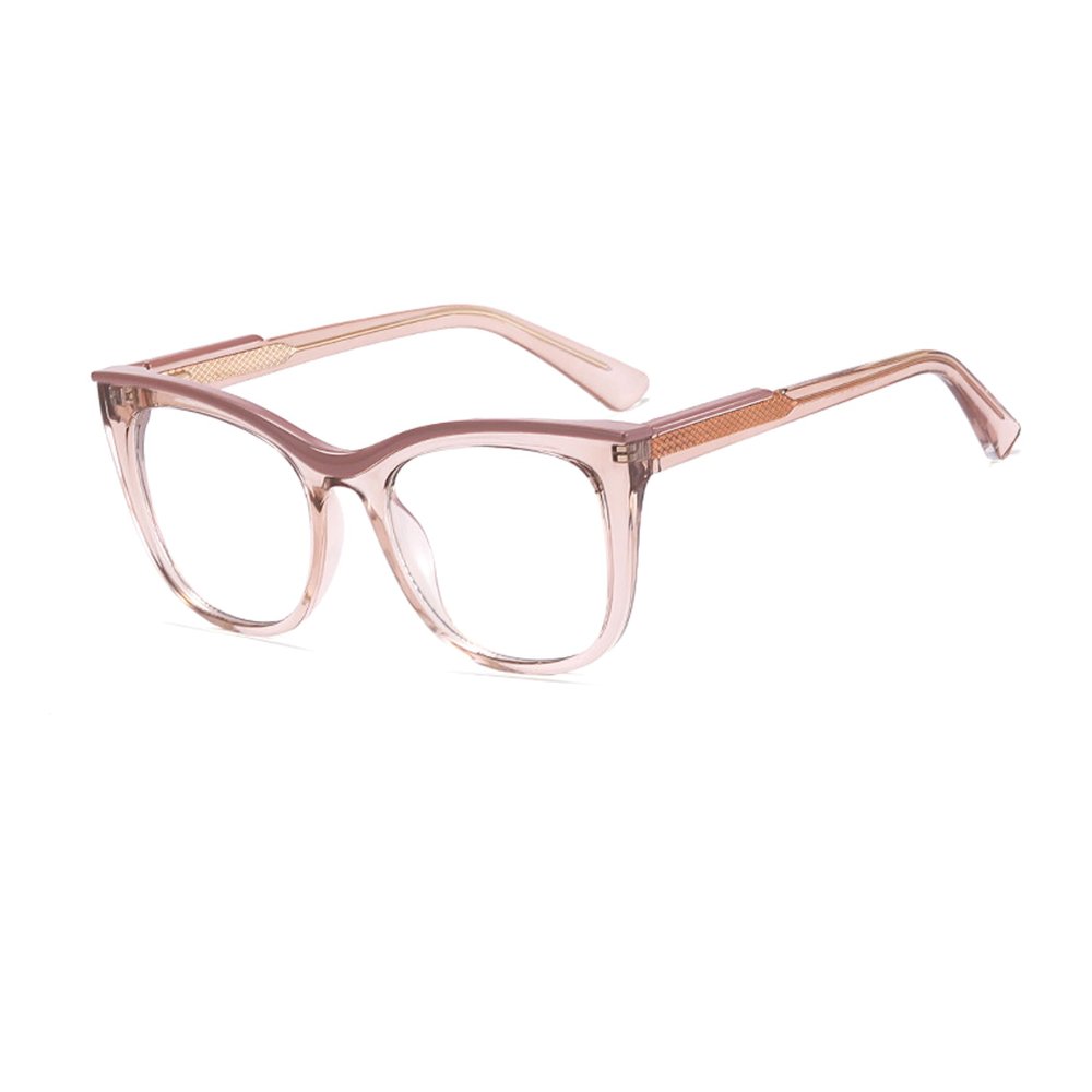 bullabulling Reading Glasses Blue Light BlockingComputer Square Spring Readers (tea, 2.50, multiplier_x)