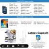 KikoSaka Lightning to USB Camera Adapter for iPhone with Lightning Charging Port USB 3.0 Female OTG Cable Keyboard Mouse No Support USB C, SSD view 3