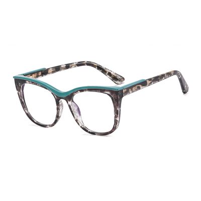 bullabulling Reading Glasses Blue Light BlockingComputer Square Spring Readers (gray flower, 3.0, multiplier_x)