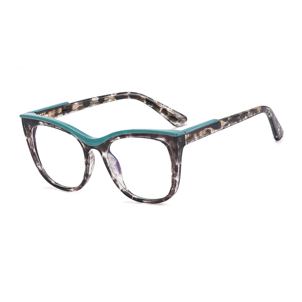 bullabulling Reading Glasses Blue Light BlockingComputer Square Spring Readers (gray flower, 3.0, multiplier_x)