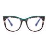 bullabulling Reading Glasses Blue Light BlockingComputer Square Spring Readers (gray flower, 3.0, multiplier_x) view 2
