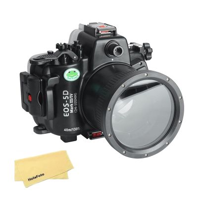 SeaFrogs Waterproof Housing for Canon 5D IV 5D III Underwater Case for Mark IV 5D4 with EF 24-105mm f/4L Lens, Compatible with Canon 5D Mark III 5D3, W/Port for Vacuum System- [40M/130ft]