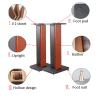 Speaker Stands,Wooden Speaker Stand 2-Pack, for Surround Sound and Book Shelf Speakers, A Variety of Heights are Available 5.9-35.4 Inches, Comes with Pure Copper Feet view 3