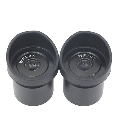 Lab Microscope Slides One Pair WF10X WF15X WF20X Eyepieces, for Stereo Microscope W/Rubber Eye Cups, Wide Field View Optical Lens Mounting 30mm 30.5mm Microscope Parts (Color : WF20-10-30.5x2)