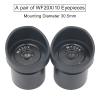 Lab Microscope Slides One Pair WF10X WF15X WF20X Eyepieces, for Stereo Microscope W/Rubber Eye Cups, Wide Field View Optical Lens Mounting 30mm 30.5mm Microscope Parts (Color : WF20-10-30.5x2) view 2