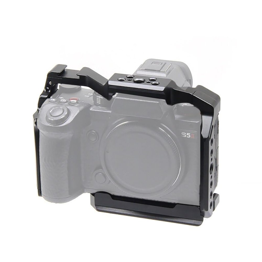 BGNing Camera Cage Compatible with Panasonic S5 II IIX DSLR Video RigNATO Rail Cold Shoe Arca-Swiss Quick-Release Mount