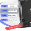 KCMYTONER 1 Pack Compatible for TZe-435 TZe435 TZ435 TZ-435 Laminated Ptouch Label Tape 12mm 0.47 Inch White on Red Tape for PT-D210 PT-H110 PT-D220 PT-D410 PT-D600 Label Maker view 3