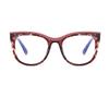 bullabulling Reading Glasses Blue Light BlockingComputer Square Spring Readers (brown flower, 1.0, multiplier_x) view 2