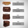 Madosh Genuine Vintage Camera Genuine Leather Men's Shoulder Bag Brown DSLR SLR Lens Protection Crossbody Bag Meduim Carry All Bag Laptop Crossbody Bag Travel view 3