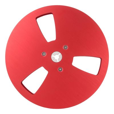 Take Up Reel, 7 x 1/4 Empty Small Hub With 3 Holes, Aluminum Alloy Universal Open Audio Takeup for Recording Nab (Red)