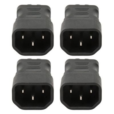4PCS IEC320 C14 to IEC320 C7 Power Converter, 10A 250V, 2.5A 250V 2500W Universal for PDU Case Power Supply, Notebook Computer Power Adapter