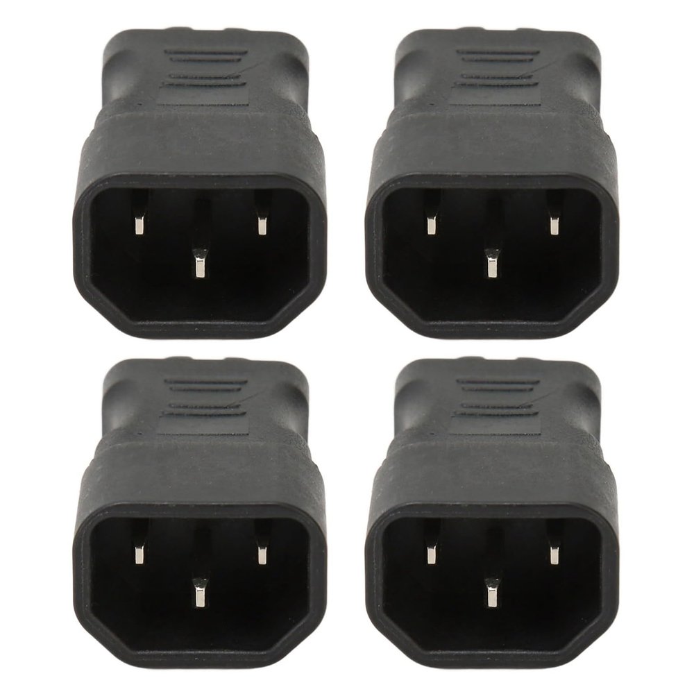 4PCS IEC320 C14 to IEC320 C7 Power Converter, 10A 250V, 2.5A 250V 2500W Universal for PDU Case Power Supply, Notebook Computer Power Adapter