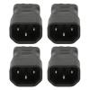4PCS IEC320 C14 to IEC320 C7 Power Converter, 10A 250V, 2.5A 250V 2500W Universal for PDU Case Power Supply, Notebook Computer Power Adapter view 1