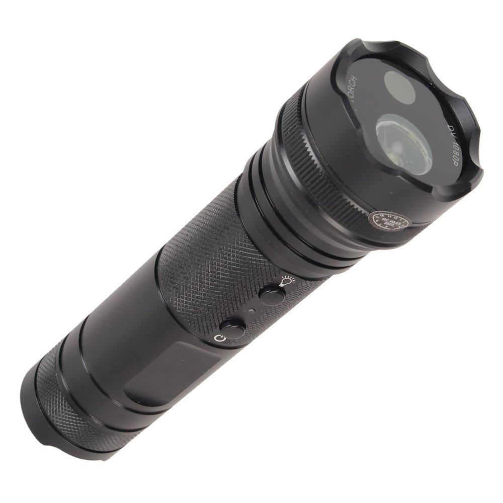 LED Flashlight Recorder, Flashlight Helmet Camera with Handle Brackect, 1080P FHD, 5 Lighting Modes, 120 Wide Angle, 2200mAh Rechargeable Battery for Cycling,