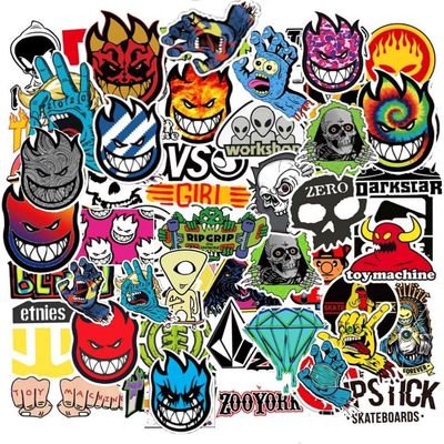 100Pcs Skateboard Stickers Cool Waterproof Stickers for Laptop Water Bottle Suitcase Phone, Skateboarding Stickers Decal for Teens Boys Adults
