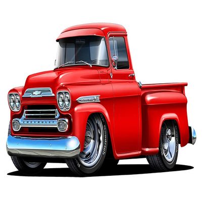 1959 Chevy Apache Truck Medium Size 3ft Long Wall Graphic Decal Sticker Man Cave Garage Decor Boys Room Decor