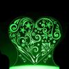 Jinnwell 3D Love Heart Night Light led Lamp Illusion 16 Color Changing Table Desk Decoration Lamps Birthday Gift Acrylic Base USB Cable Toy view 2