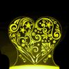 Jinnwell 3D Love Heart Night Light led Lamp Illusion 16 Color Changing Table Desk Decoration Lamps Birthday Gift Acrylic Base USB Cable Toy view 4