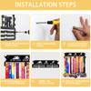Goutoports Medal Display Hanger - Sport Award Plaques Holder Rack for Wall Mount - Black Steel Metal Holder with 20 Hooks Hold Up 60 Medals Easy to Install view 3