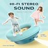 iClever Kids Bluetooth Headphones with LED Lights, BTH18 Safe Volume 74/85dBA, 43H Playtime, Bluetooth5.3 Kids Headphones Wireless Aux Cord for iPad/Tablet/Travel/School, Green view 3