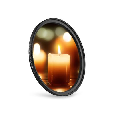 JJC 52mm Black Diffusion 1/2 Filter, Mist Cinematic Dreamy Effect Filter with 28 Layer Coatings for Camera Vlog/Video Recoring/Portrait Photography, Anti-Scratch, Water-Resistant