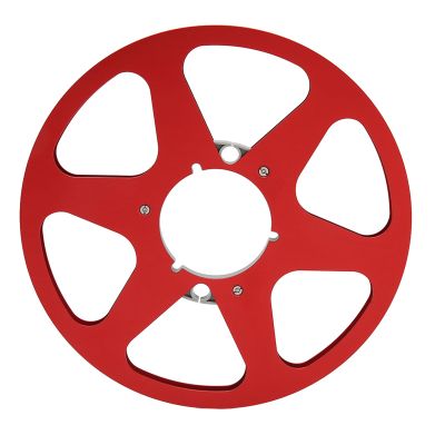 1/4 10 Inch Take Up Reel to Reel Small Hub,Aluminum Alloy Nab Open Reel Takeup Reel for 1/4in Tapes,6 Wind HolesUniversal Open Reel Takeup Reel (Red)