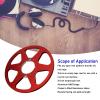 1/4 10 Inch Take Up Reel to Reel Small Hub,Aluminum Alloy Nab Open Reel Takeup Reel for 1/4in Tapes,6 Wind HolesUniversal Open Reel Takeup Reel (Red) view 4