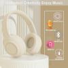 YYTSGG White Wireless Headphones Bluetooth, Foldable Over Ear Headphones, Hi Fi Stereo Headphones Built in Mic for phone/TV/PC/MP4/Home/Office view 2